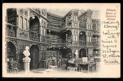 Ottawa, House of Commons, Library, Ansichtskarte 1904 