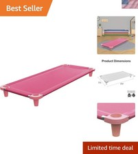 Nap Cot for Kids, Portable Toddler Child Bed, Stackable, 52" L Stainless Stee...