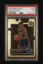 2022 PANINI DONRUSS OPTIC #223 PEYTON WATSON GOLD VINYL 1/1 RC PSA 7