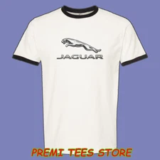 Jaguar Car Racing Company Men's Ringer Black Size S to 3XL