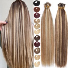200G CLEARANCE Nano Ring 100 Human Remy Hair Extensions Micro Loop Beads I Tip