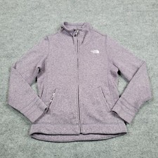 North Face Jacket Womens Medium Purple Fleece Full Zip Sweater Sweatshirt Coat