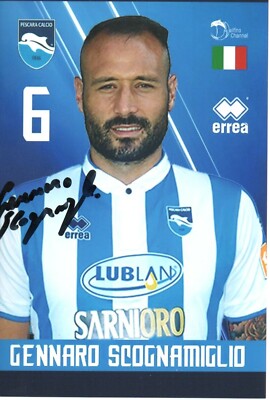 Pescara Calcio Gennaro Scognamiglio Soccer Signed Sport Photo Autograph Football