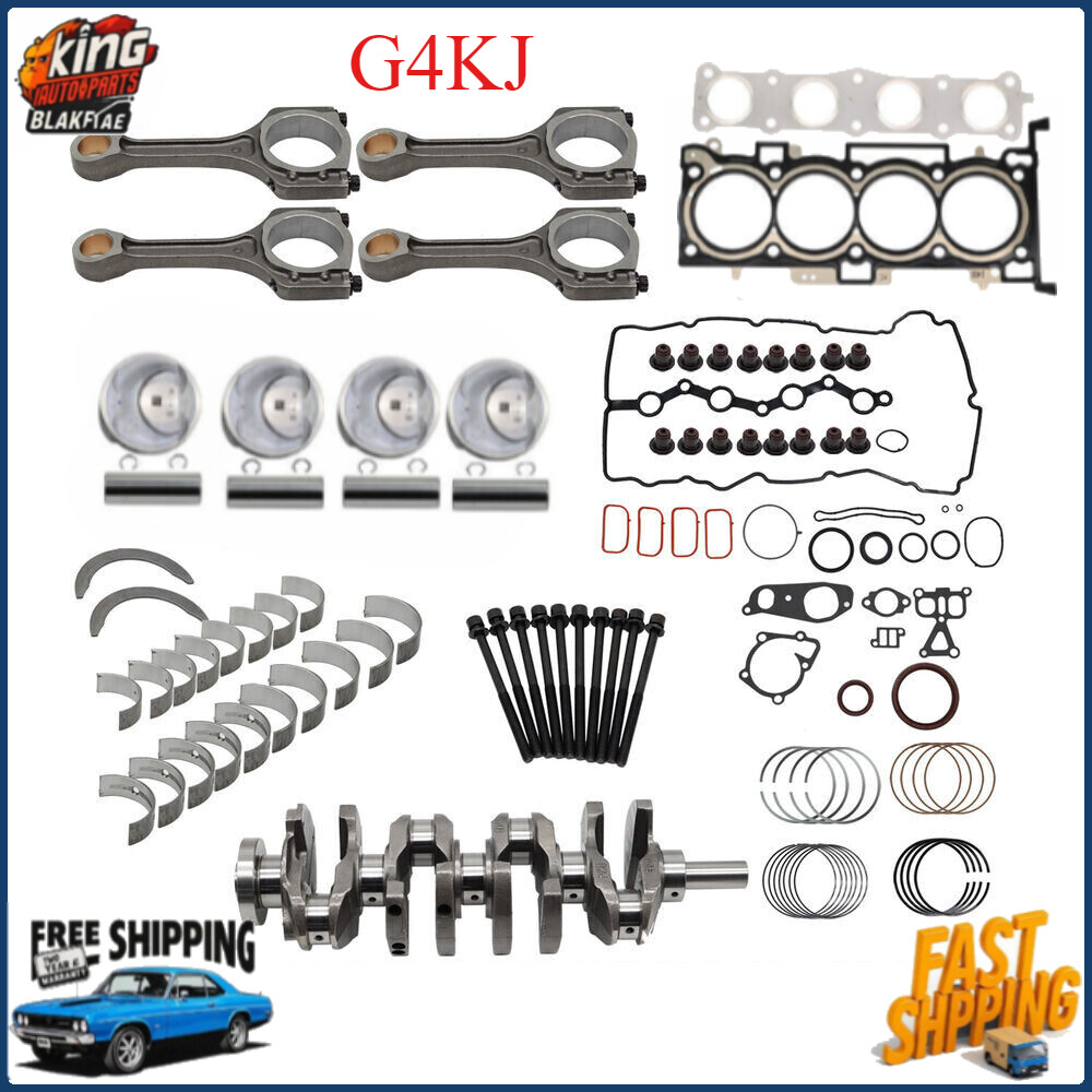2.4L Engine Rebuild Kit for 11-20 Hyundai Kia G4KJ with Crankshaft & Con Rods
