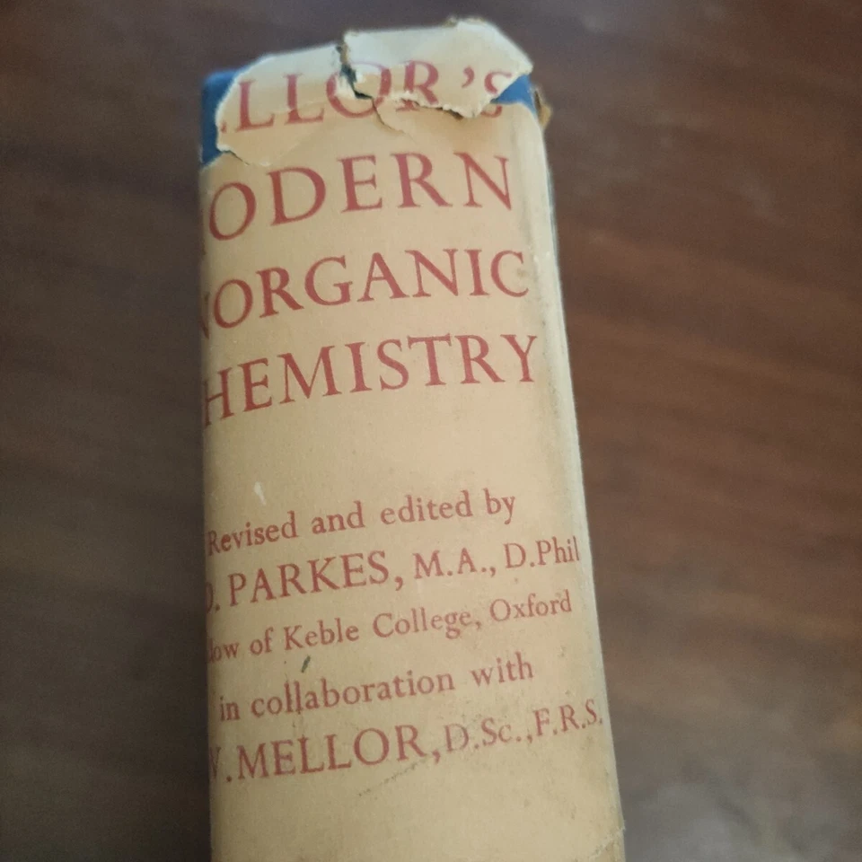 Mellor's Modern Inorganic Chemistry New Revised Edition 1940 Hardcover & DJ - Image 3 of 4