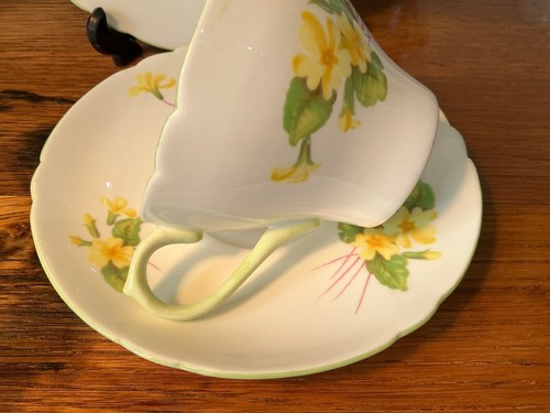 Vintage 1962-3 Shelley trio cup saucer plate 13430 Primrose pattern VGC - Picture 3 of 7