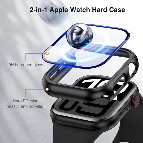 Case for Apple Watch Series 11 10 46/42mm Protective Cover Glass ScreenProtector - Picture 4 of 27