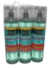 BATH & BODY WORKS ENDLESS WEEKEND Fine Fragrance MIST (3 PACK SET) Spray 