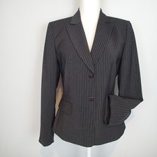 TAHARI Arthur S Levine Blazer Jacket black Stripes Career Business Sz 6