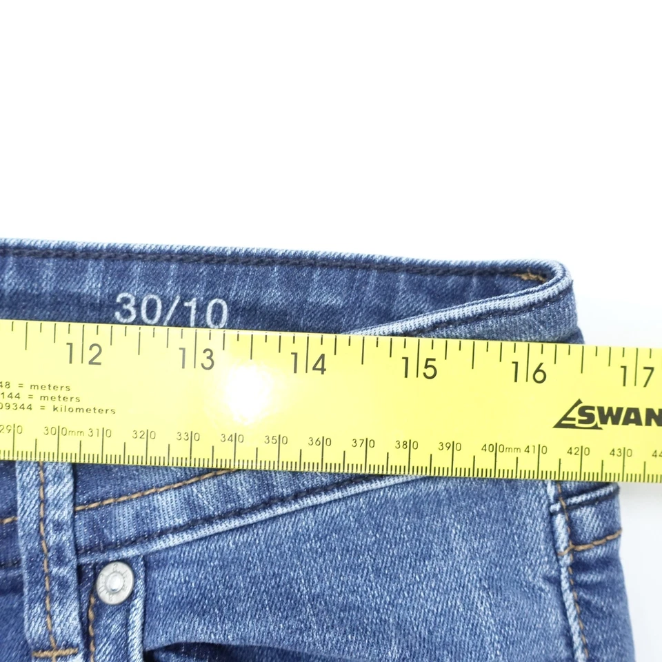 A.n.a Jeans Women Size 10 X 30 Blue Denim Cotton Straight Leg Mid Rise 5-Pockets - Image 4 of 4