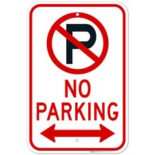 No Parking With Symbol Sign,