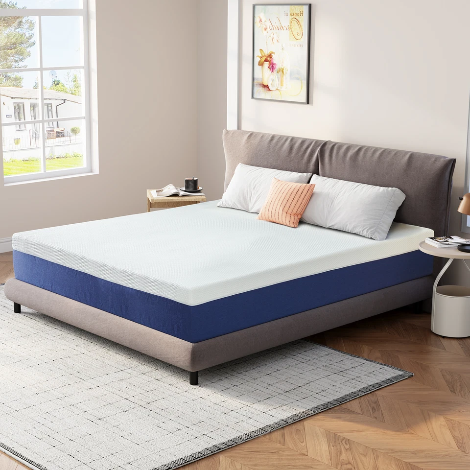 Colchón doble tamaño queen de 8"/10" doble, colchones de espuma viscoelástica de gel en una caja Foto 4 de 4