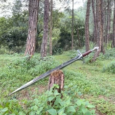 Custom & Handmade Carbon Steel Medieval Warrior Full Tang Sword