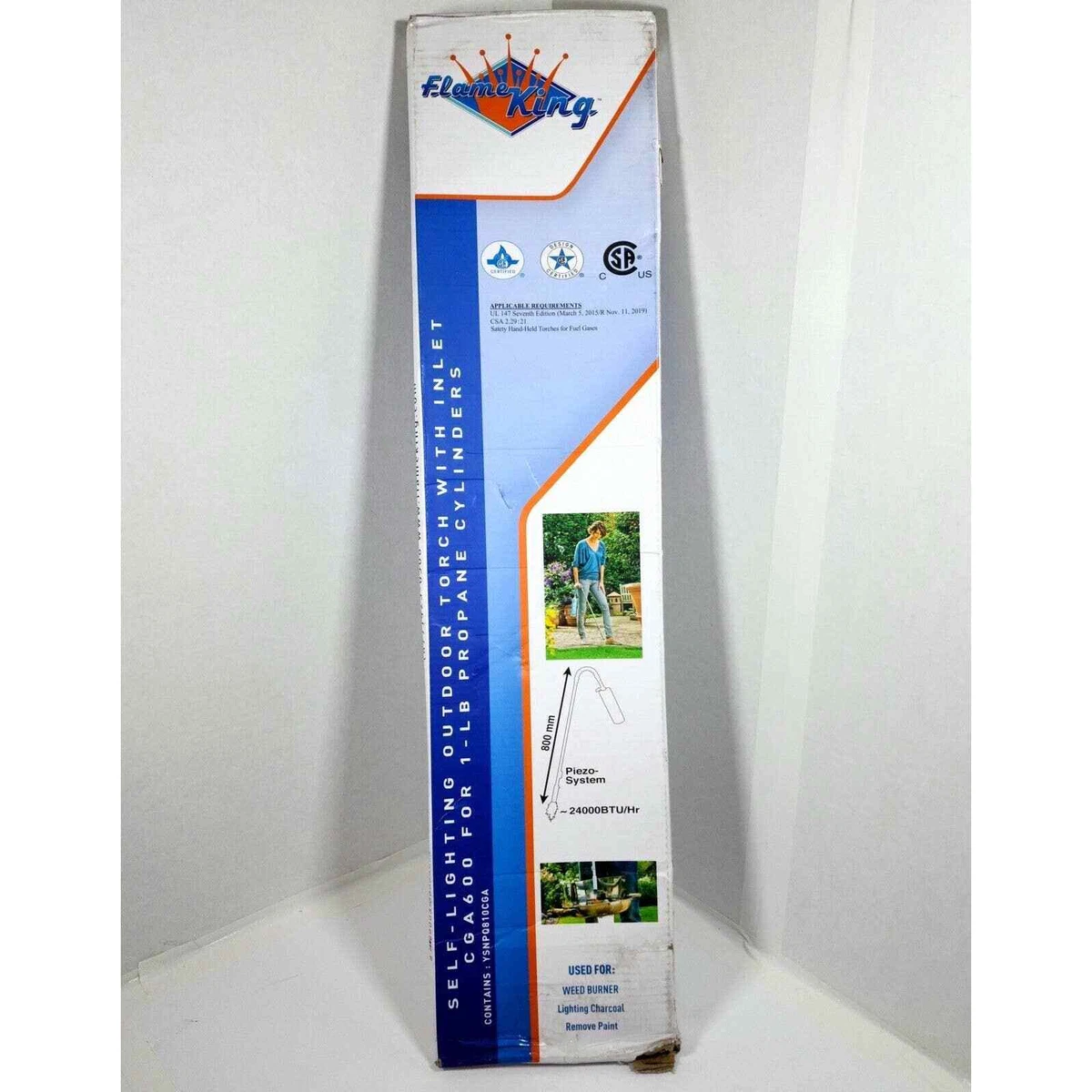 Flame King YSNPQ810CGA Propane Torch Weed Burner with Integrated