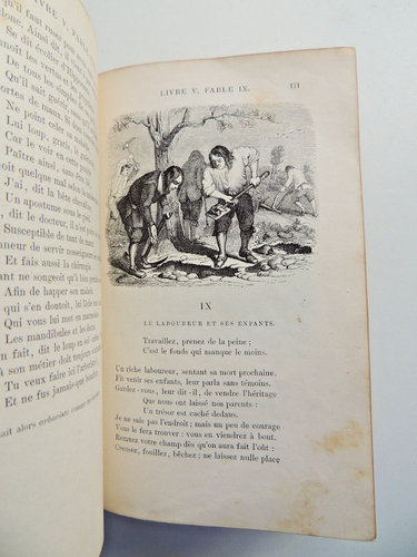 Lot de livres anciens illustré. Robinson Crusosoé, La Fontaine, Grandville.. - Picture 18 of 20