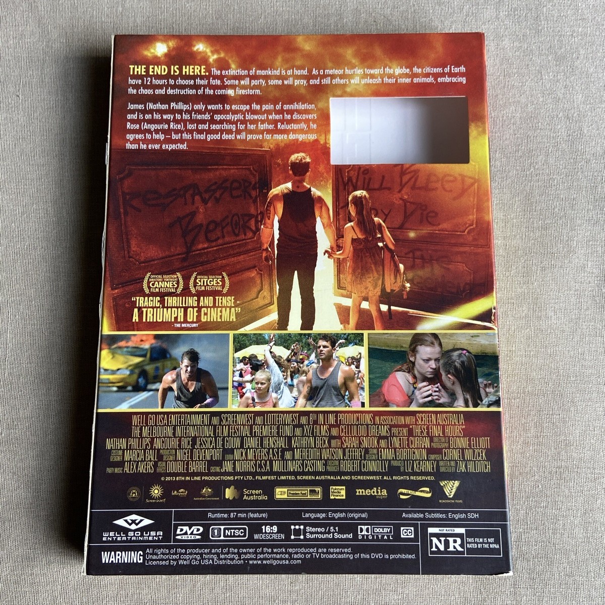 These Final Hours (DVD 2013) W/ Slipcover Apocalyptic Thriller