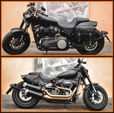 HARLEY DAVIDSON SOFTAIL FAT BOB 2018-2025 LEDER SATTELTASCHEN LINKE und RECHTE