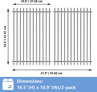 16.5'' Cooking Grates for Kingsford 24 inch Expert Grill Stainless Steel Grids