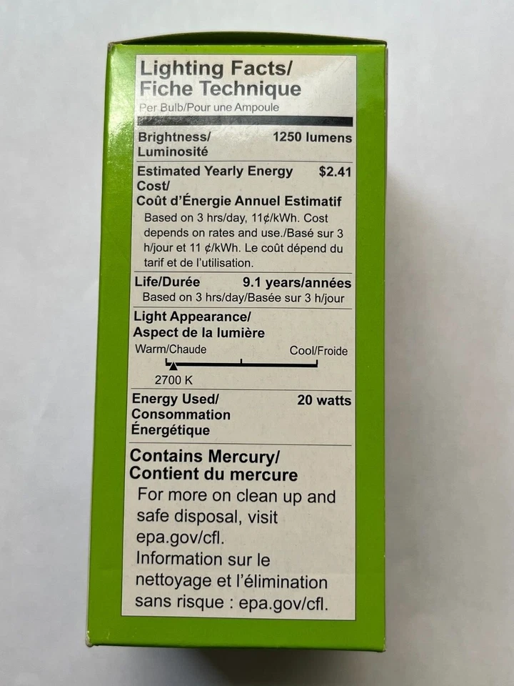 GE Compact Fluorescent Spiral CFL 20W Light Bulb NEW - Image 3 of 3