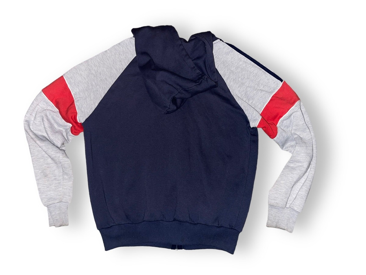 Vtg 80s Adidas Trefoil Full Zip Color Block Hoodie size M | eBay