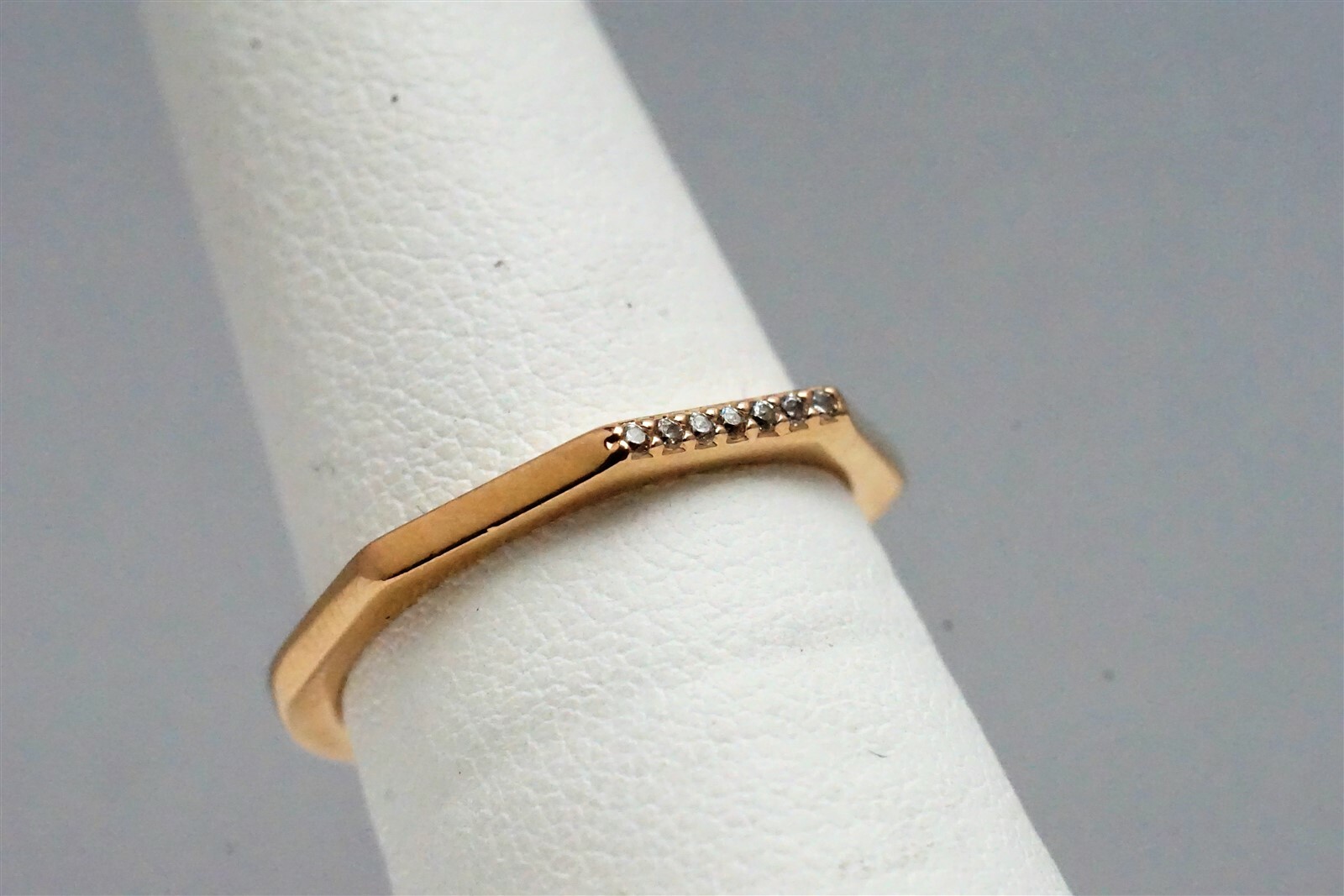 Pandora Multifaceted Ring Stackable 14k Gold Plat… - image 1