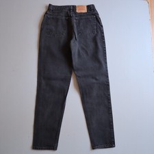 vtg Levi's 512 Jeans Women's 13 Black Denim Slim Fit Tapered USA Measure 29 x 30