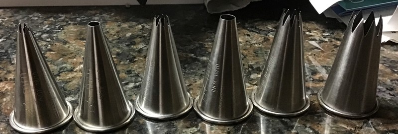 6 Large Icing PipingNozzle Tips Cake Decorating  Nozzles  4,5,6,7,8,13 Mm