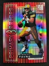 1999 Donruss Elite Brett Favre PRIMARY COLORS RED /25 card #33 OF 40