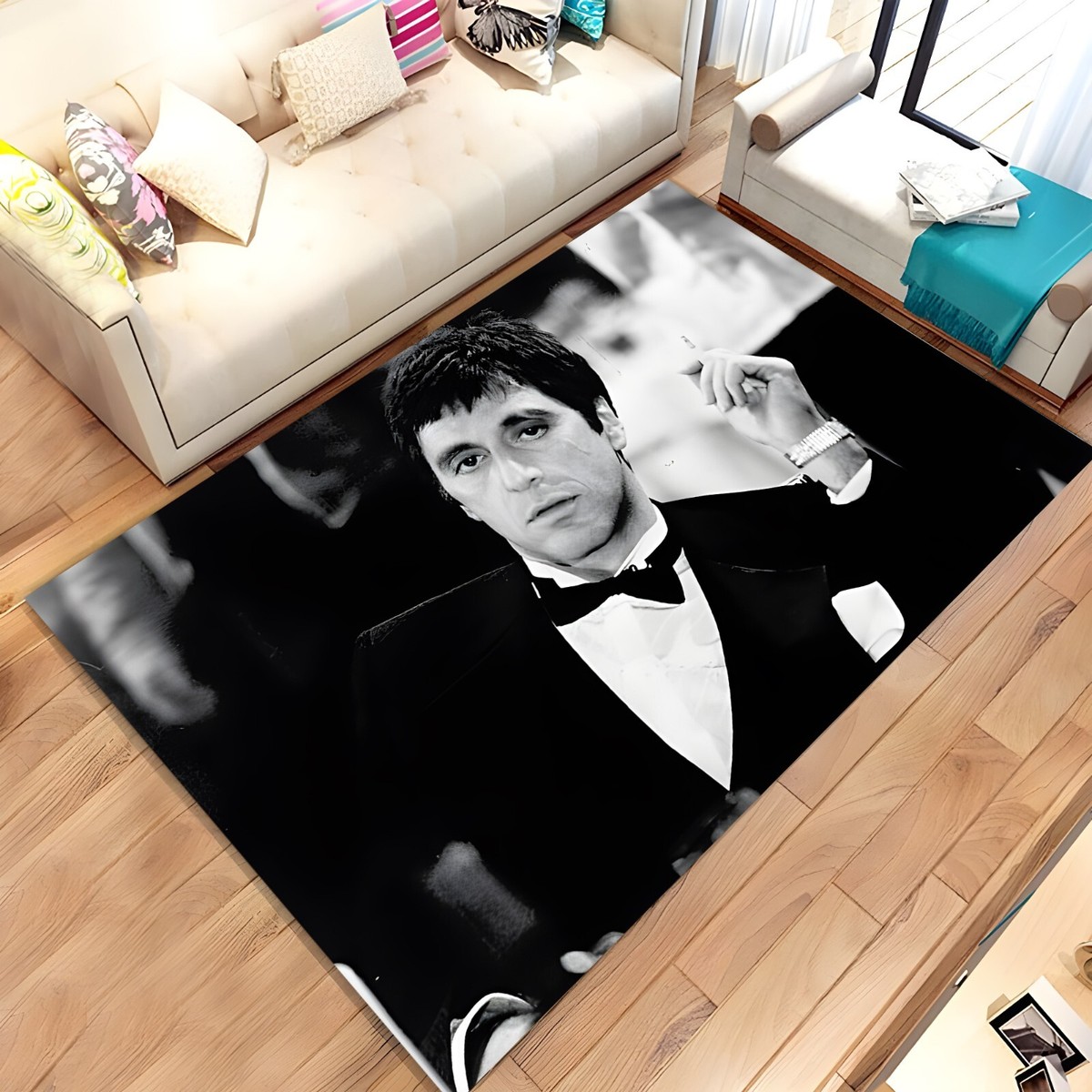 Scarface Rug, Mafia Rug, Tony Montana Rug, Office Decor Rug Scarface Rug, Mafia Rug, Tony Montana Rug, Office Decor Rug