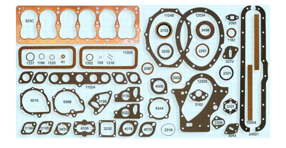 Комплект уплотнений прокладок для 6-цилиндрового двигателя Dodge 1946-1959 годов выпуска 1064680 - Изображение 2 из 3