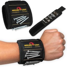 MagnoGrip Magnetic Wristband for Holding Screws, Nails, Drill Bits, Super Strong