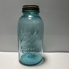 Vintage Blue Ball Perfect Mason Jar 1/2 Gallon With Lid