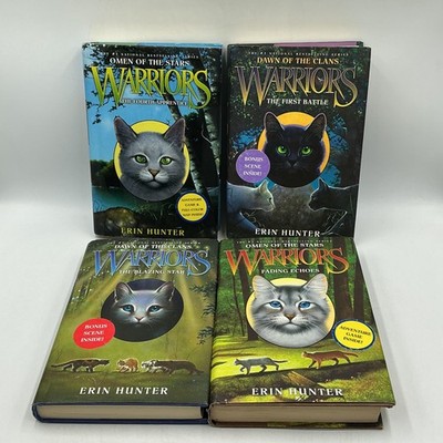 Warriors Erin Hunter Hardcover Lot Of 4 Omen Of Stars Dawn Of Clans Books YA