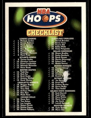 1997-98 Skybox NBA Hoops Checklist #164
