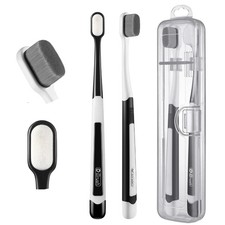 Ultra Soft Toothbrush for Sensitive Gums, 20,000 Nano Bristles, Travel Case,
