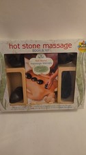 Mud Puddle Inc Hot Stone Massage Book Kit, Black Basalt River Stones