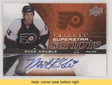 2008-09 Upper Deck Trilogy Superstar Scripts Mike Knuble #SS-MK Auto READ 9mc