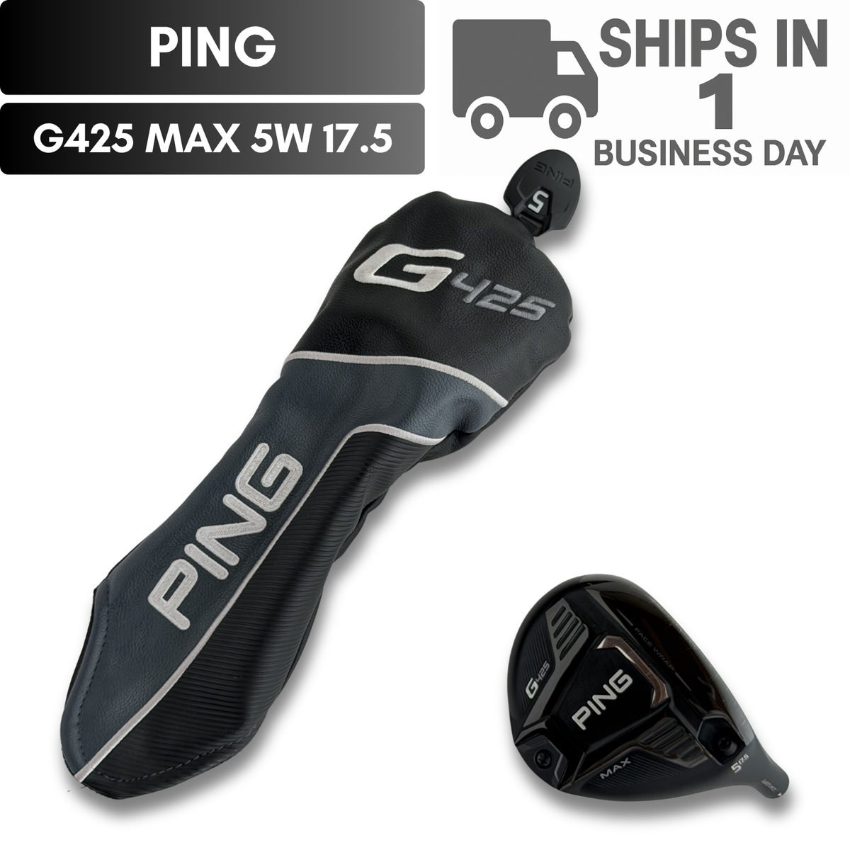 PING G425 MAX 5W 17.5* Fairway Wood Head Only Right Hand USED FAST