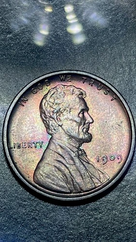 1909-VDB Lincoln Wheat Coin uncirculated nice color great condition