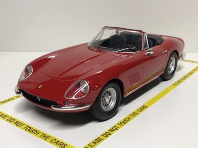 KK scale 1 18 Ferrari 275 GTB 4 NART Spyder 1967 Red Diecast Ferrari