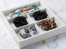 Lot 5 Multi-Color Animal Print Floral Scrunchie Hair Tie Soft Elastic Ponytail