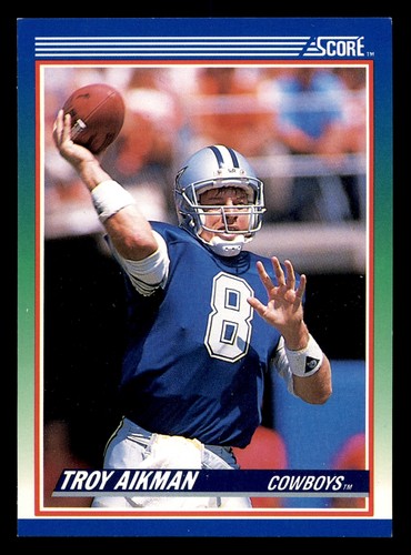 Troy Aikman #14 1990 Panini Score 100 Hottest card