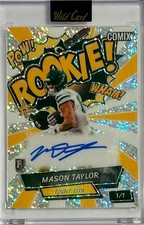Mason Taylor 2025 Wild Card COMIX Rookie! RC Auto 1/1 Rainbow Sparkle
