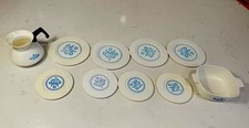 Vtg Corning Ware Blue Cornflower Chilton Plastic Toy Dishes Lot Of 10