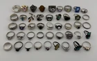 Sterling Silver Rings Lot of 45 Vintage & Modern 222g