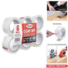 Clear Packing Tape 2 Inch 2.7mil Heavy Duty 65 Yards 6 Rolls Shipping Sealing