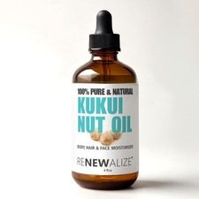 Renewalize Kukui Nut Oil Anti-frizz Hair and Skin 4 Fl Oz Pack of 1