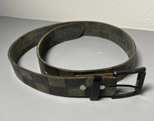 Checkered Black & Brown leather belt Size 34&rdquo;- 36&rdquo;