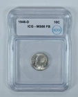 1946-D Roosevelt Dime MS66 FB ICG