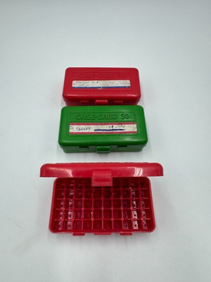 #ad LOT OF 3 MTM Case Gard P 50 Series Medium Handgun Ammo Box 50 Rounds Red $14.99